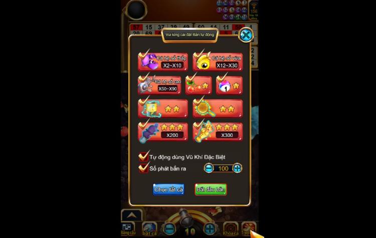 skill bắn cá Bingo Fishing